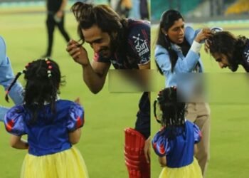 عروج ممتاز نے حسن علی کے لمبے بالوں کی پونی بنا دی